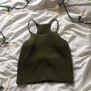 Olive halter top